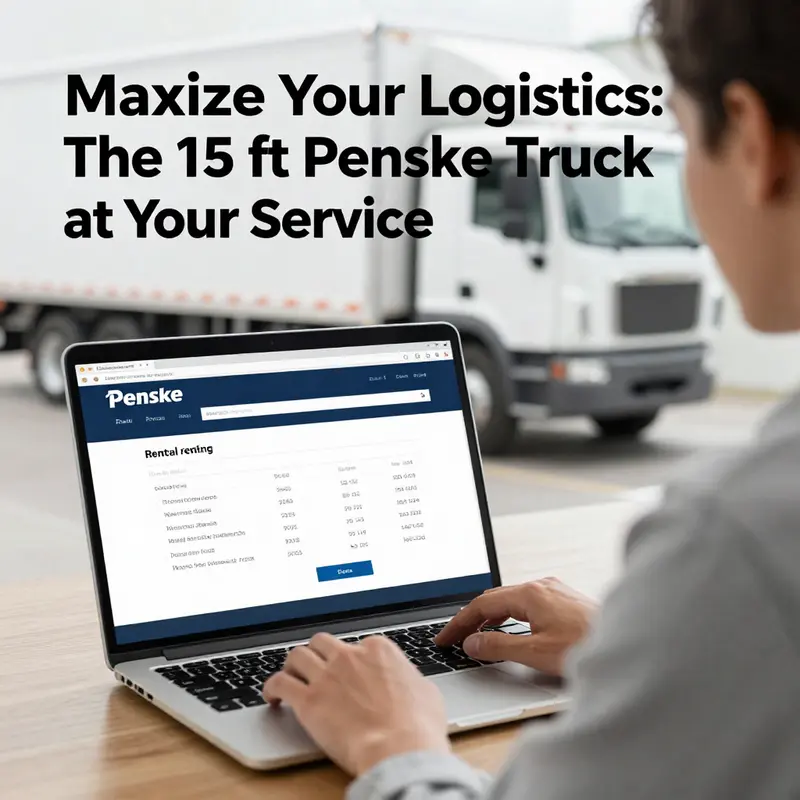 The 15 ft Penske truck features ample cargo space, designed for easy loading and unloading.