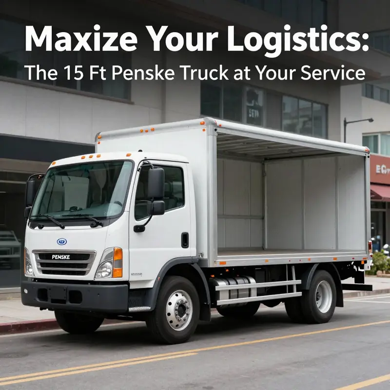 The 15 ft Penske truck features ample cargo space, designed for easy loading and unloading.