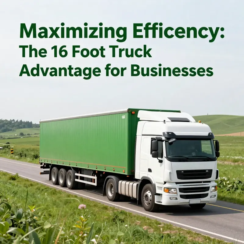 A practical visual representation of a 16 foot truck in an urban environment, illustrating its excellent maneuverability.