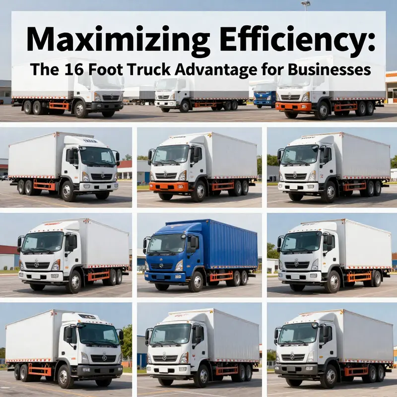 A practical visual representation of a 16 foot truck in an urban environment, illustrating its excellent maneuverability.