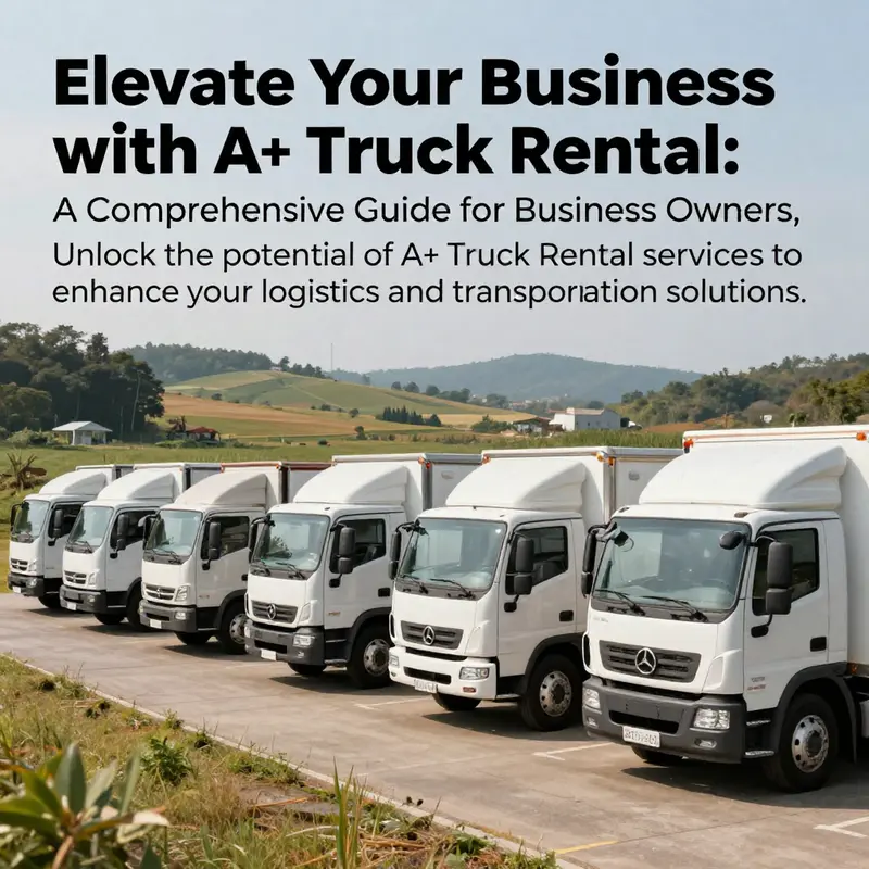 A view of different types of trucks available for rent, showcasing A+ Truck Rental's extensive offerings.