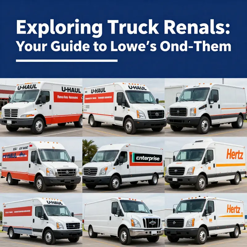Lowe’s rental center, emphasizing their tool and equipment offerings without truck rentals.