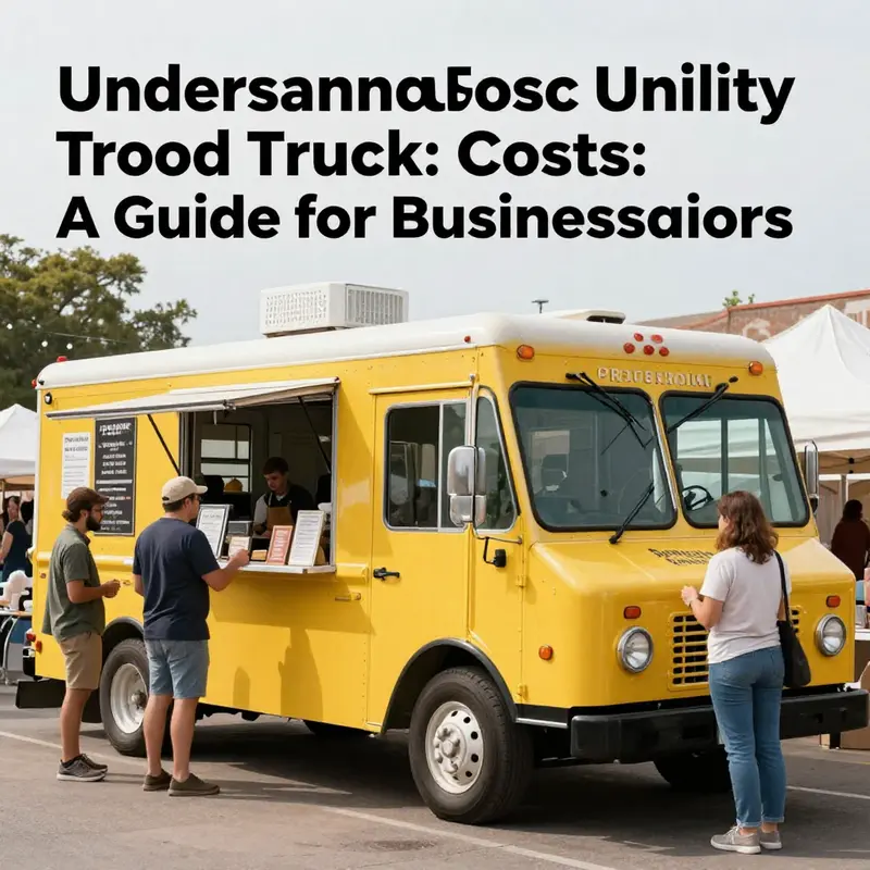 A basic utility food truck, perfect for beginners looking to enter the mobile food business at local markets.