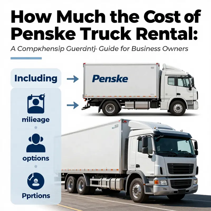 An overview of Penske trucks highlighting various sizes available for business rental.