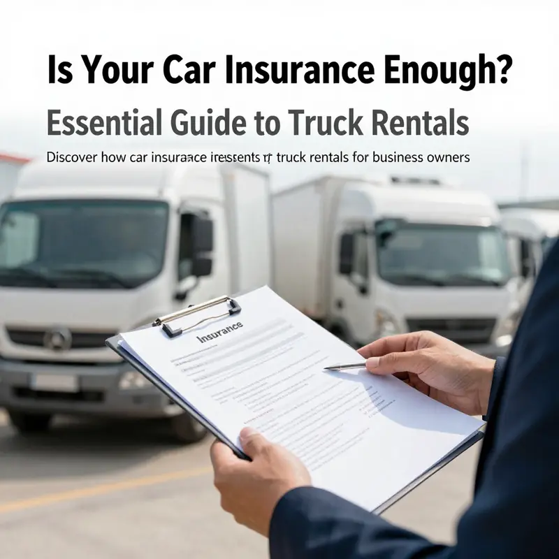 A business owner looking over rental documents and insurance policies related to truck rentals.