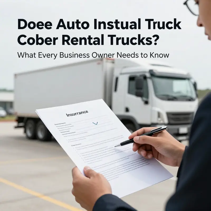 Evaluating insurance documents related to rental truck coverage.