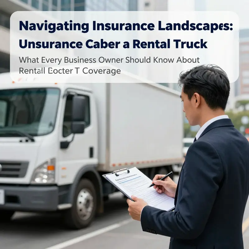 A business owner reviews essential insurance details related to rental trucks.