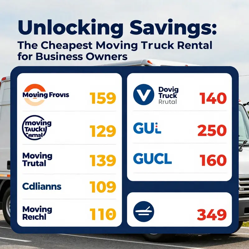 Comparative analysis of top moving truck rental companies illustrates the cost differences and options available.