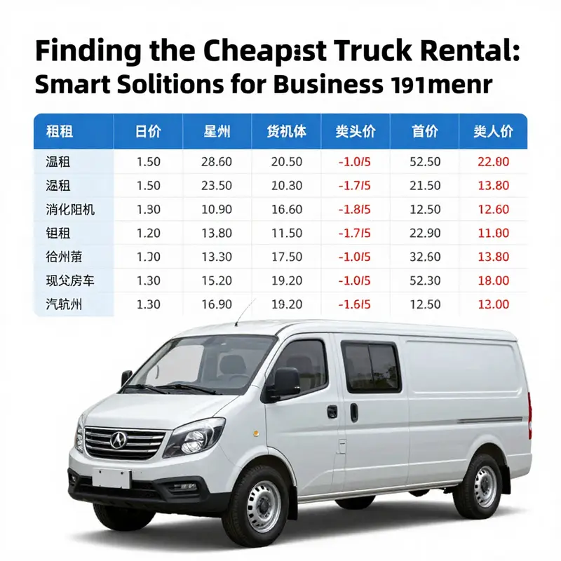 A comprehensive overview of current truck rental options and pricing for business owners.