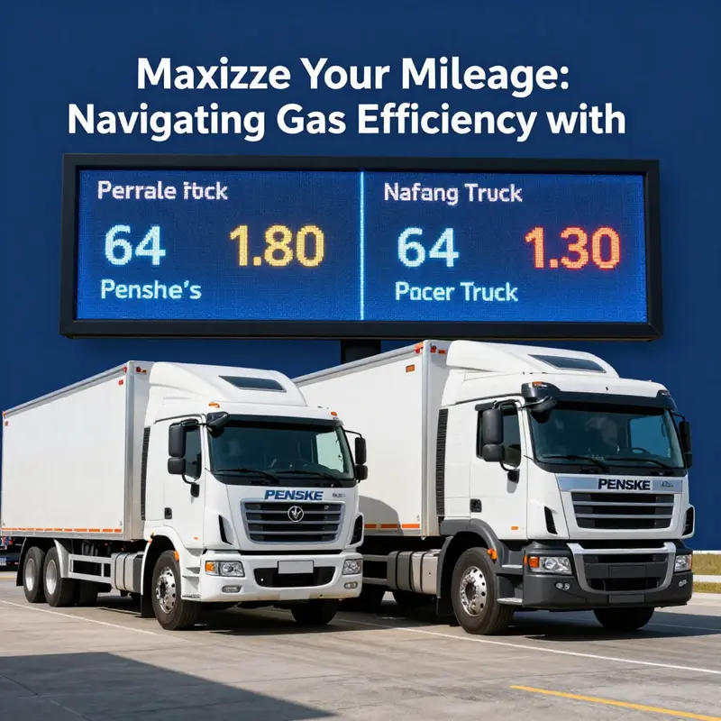 Analyzing the gas mileage of the Penske 16 foot truck under varying load conditions.