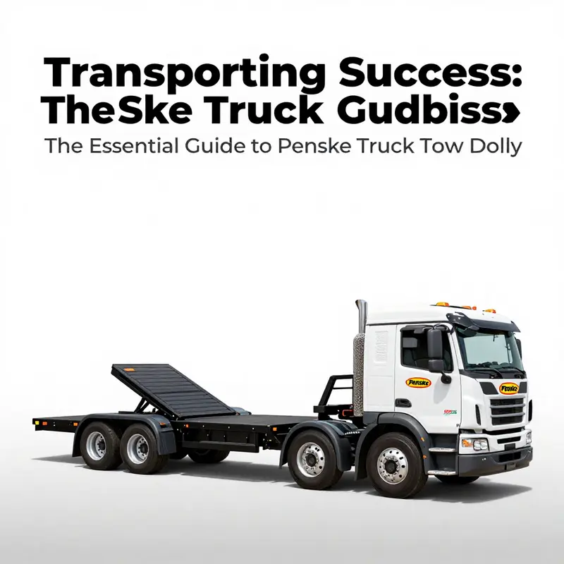 A demonstration of how a Penske Truck Tow Dolly is set up for efficient vehicle transportation.