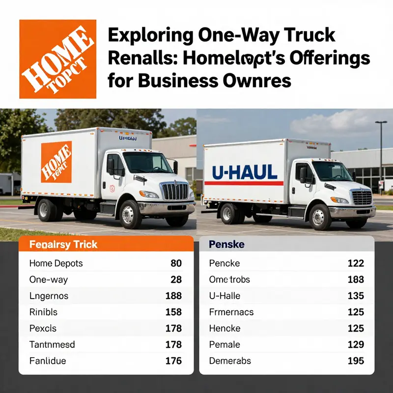 Home Depot offers various truck sizes for convenient one-way rentals tailored for business needs.
