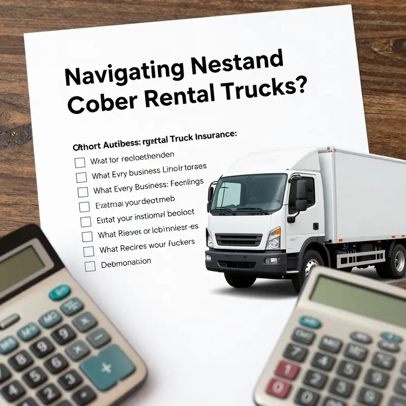 Evaluating insurance documents related to rental truck coverage.