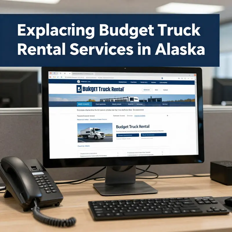 A scenic view of a Budget Truck Rental location in Alaska, highlighting its operational readiness.