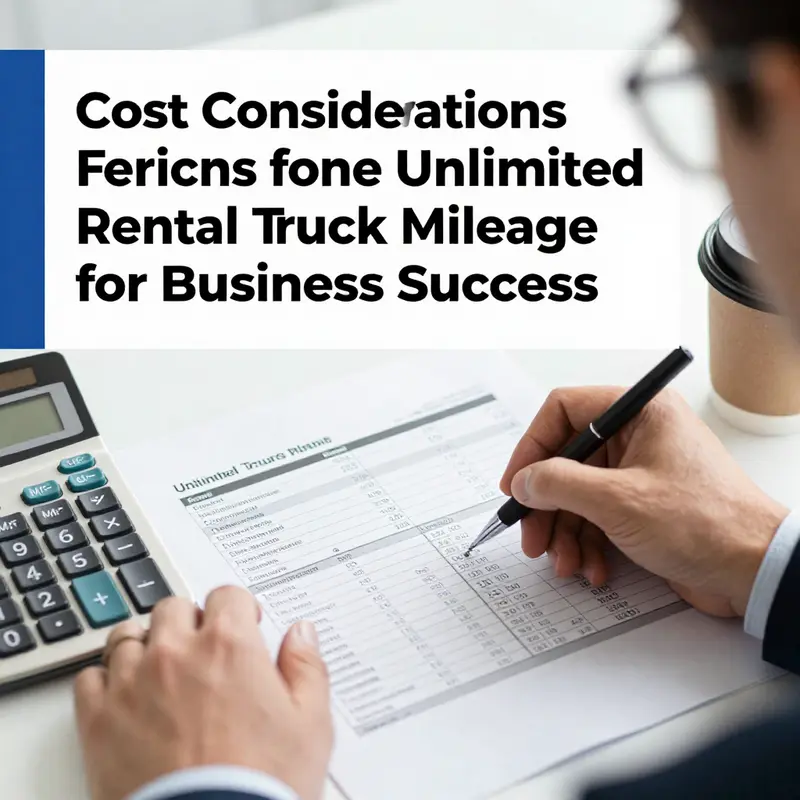 Business owners exploring the features of an unlimited mileage rental truck.