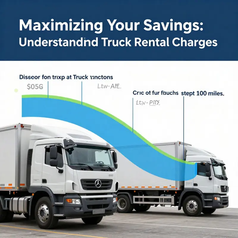 Illustration depicting the base charge structure in a truck rental company.