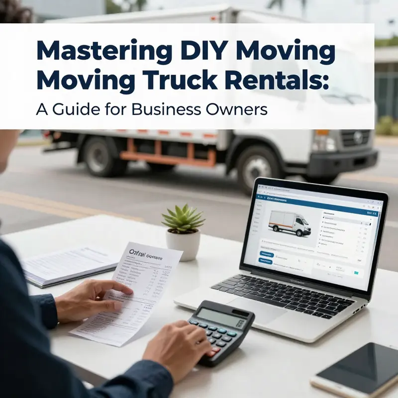 A checklist emphasizes important safety practices when renting a moving truck.