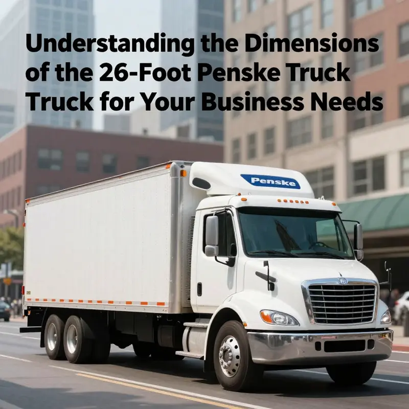 A 26-foot Penske truck parked in a busy urban location, showcasing its significance for business logistics.