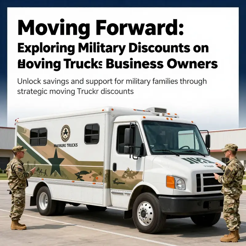 A moving truck decorated with military themes surrounded by army personnel discussing moving logistics.