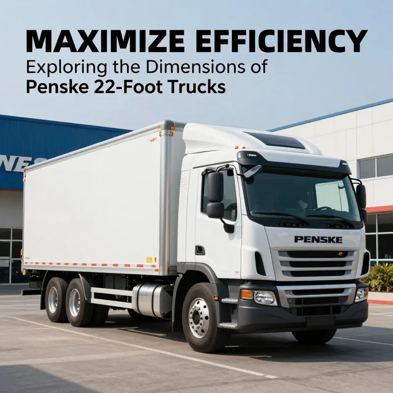 A Penske 22-foot truck in a business environment, representing effective transportation solutions.