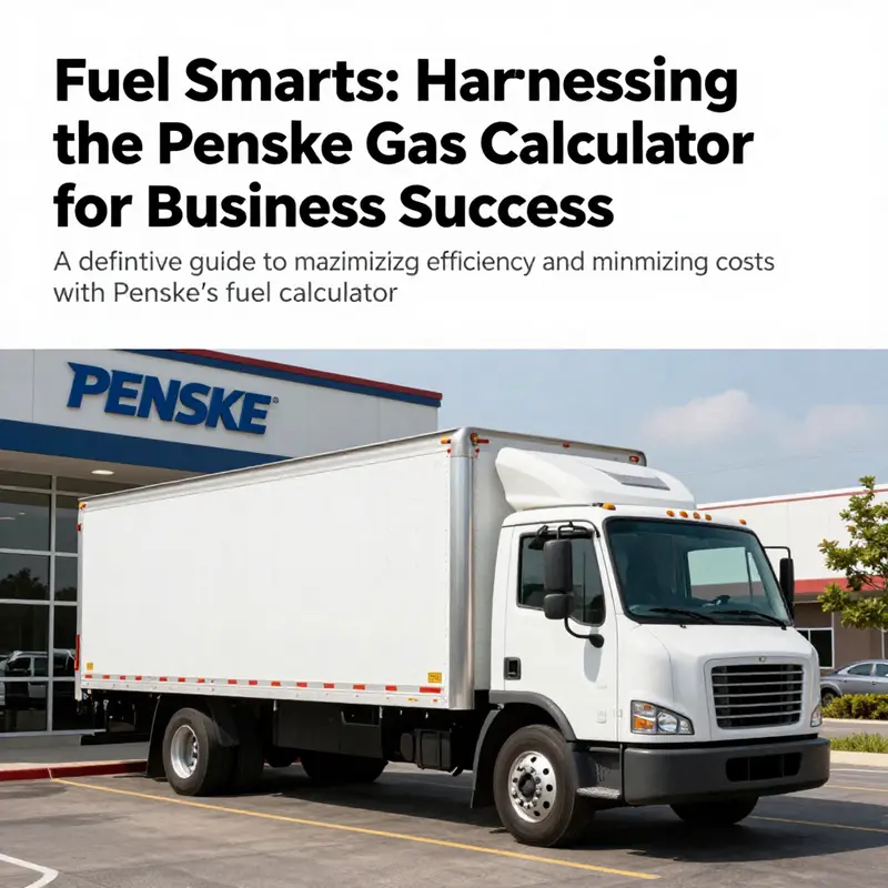 A rental truck with the Penske logo outside a contemporary office building, representing business logistics.