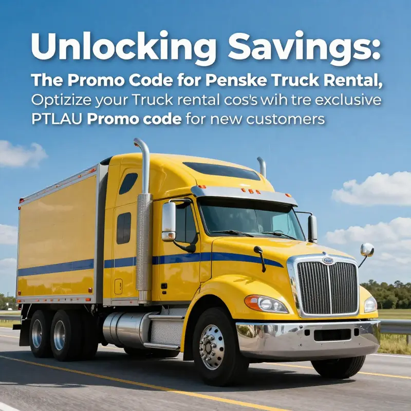 Image of a Penske truck driving on the road, representing the concept of effective logistics and cost-saving.