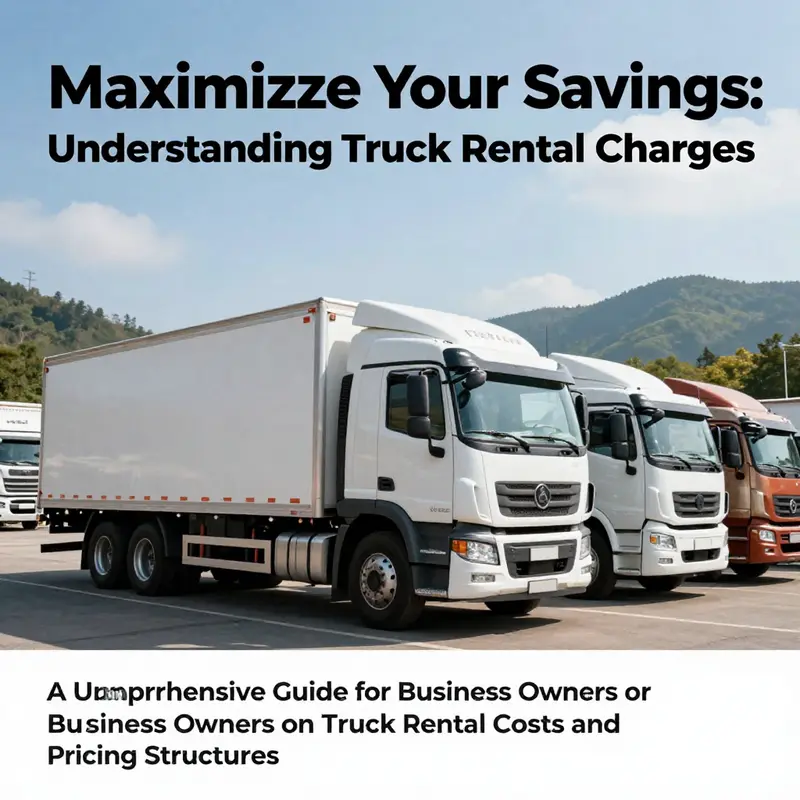 A scenic view of rental trucks symbolizing truck rental services.