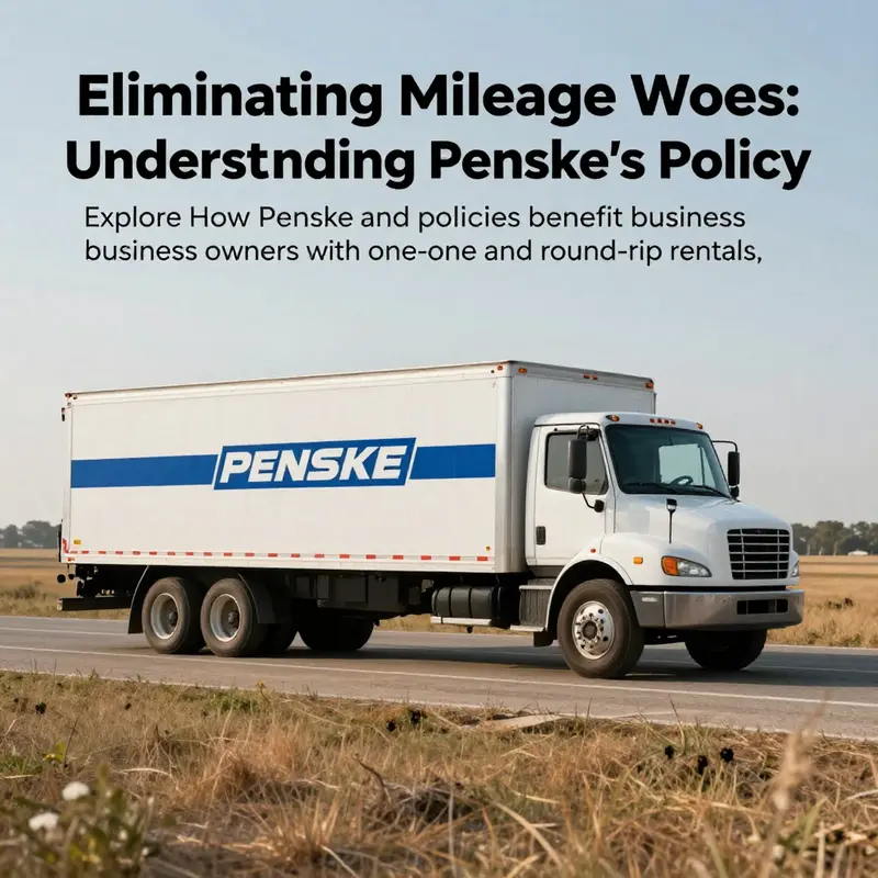 A Penske truck against an expansive horizon, representing the flexibility and savings in truck rentals.