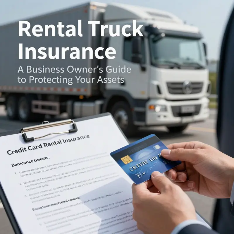 A business owner assesses rental truck insurance, highlighting the necessity of protection during logistics operations.