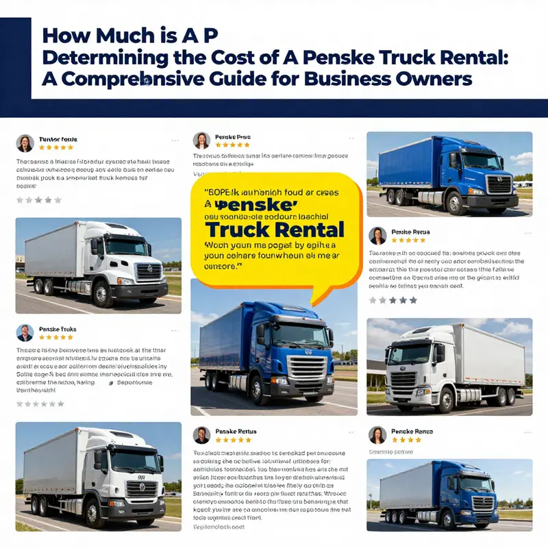 An overview of Penske trucks highlighting various sizes available for business rental.