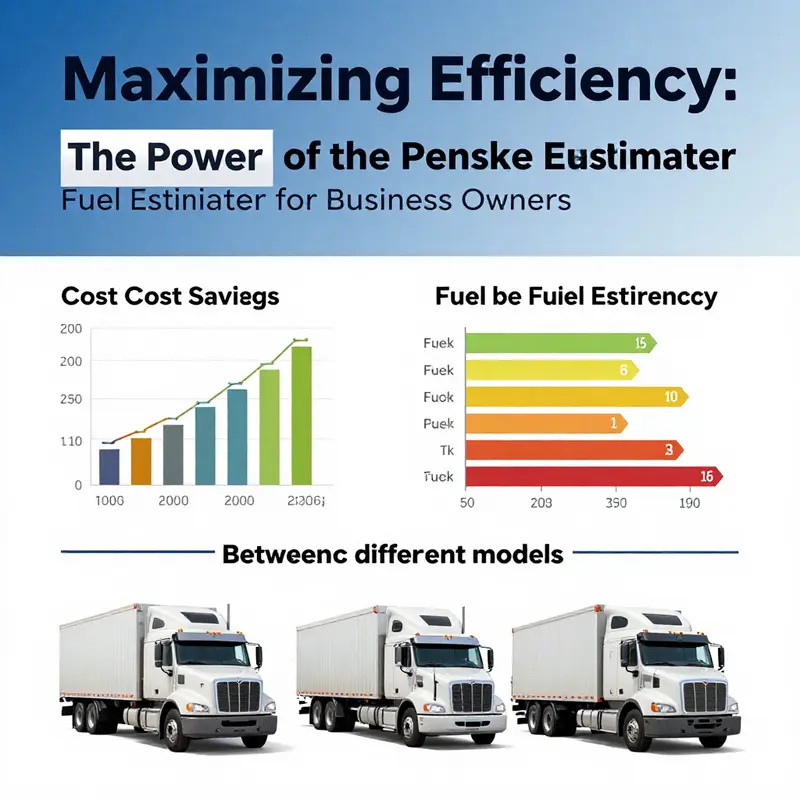 Interactive interface of the Penske Fuel Estimator showing estimated fuel costs based on user inputs.