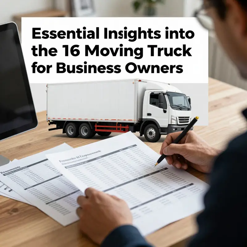 The 16 moving truck ready to assist small businesses with their logistical needs.