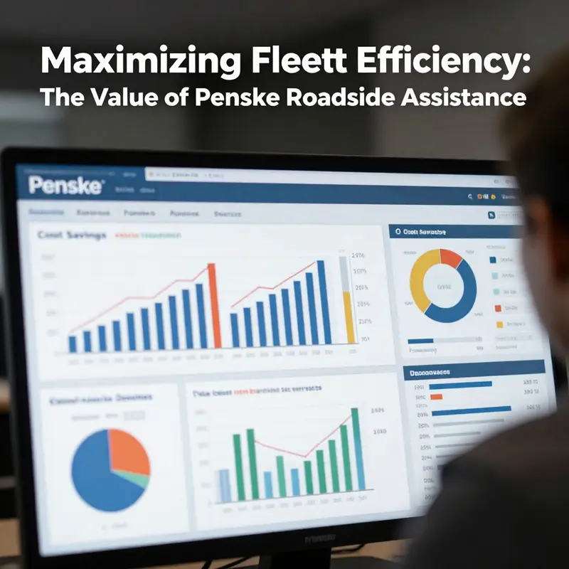 A visual representation of Penske Roadside Assistance services available for commercial fleets.