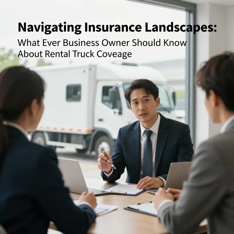 A business owner reviews essential insurance details related to rental trucks.
