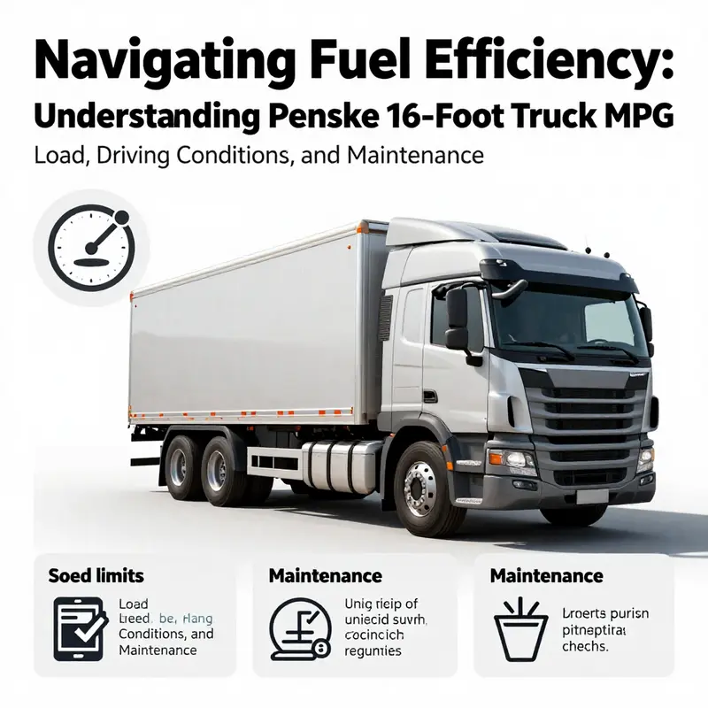 Penske 16-foot truck designed for optimal fuel efficiency on the road.