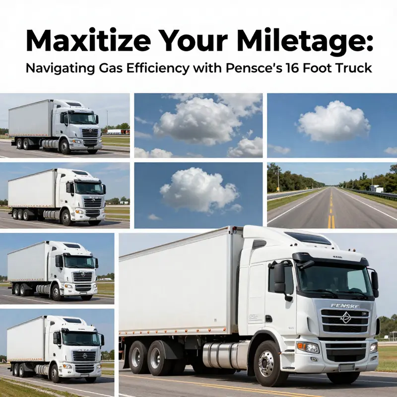 Analyzing the gas mileage of the Penske 16 foot truck under varying load conditions.