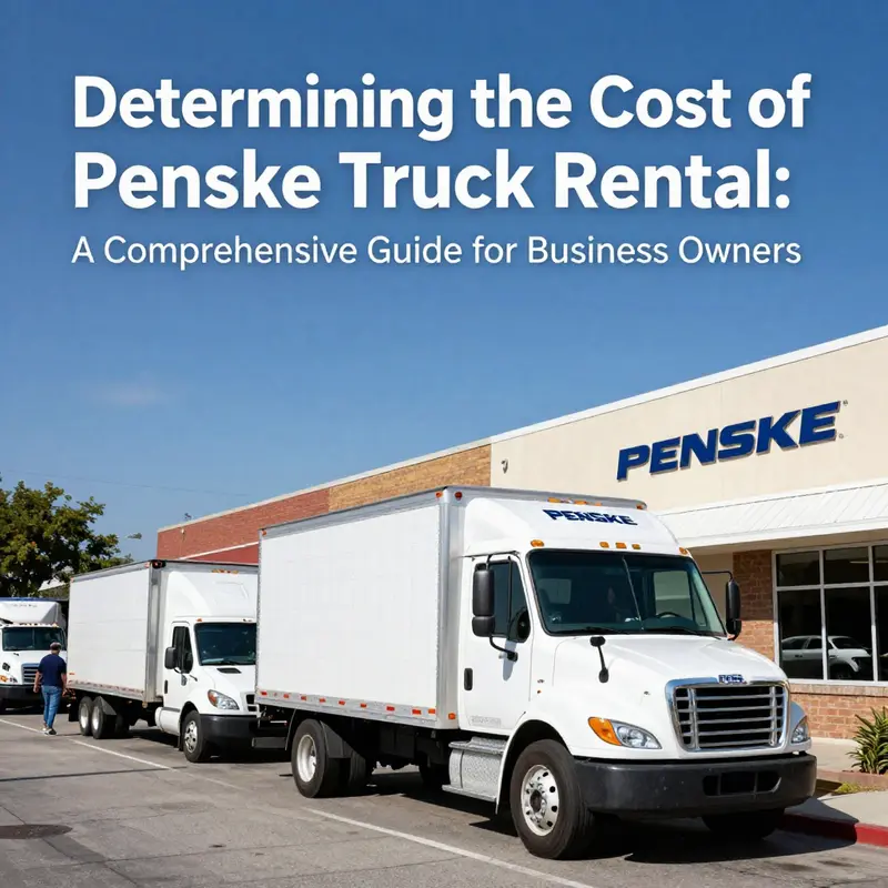 An overview of Penske trucks highlighting various sizes available for business rental.