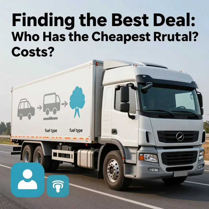A visual representation of various truck rental companies and their offerings.