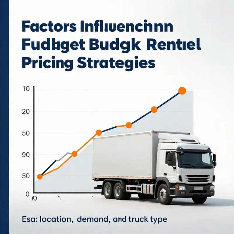 Various trucks on display with daily rental prices posted, indicating the range of costs business owners might expect.