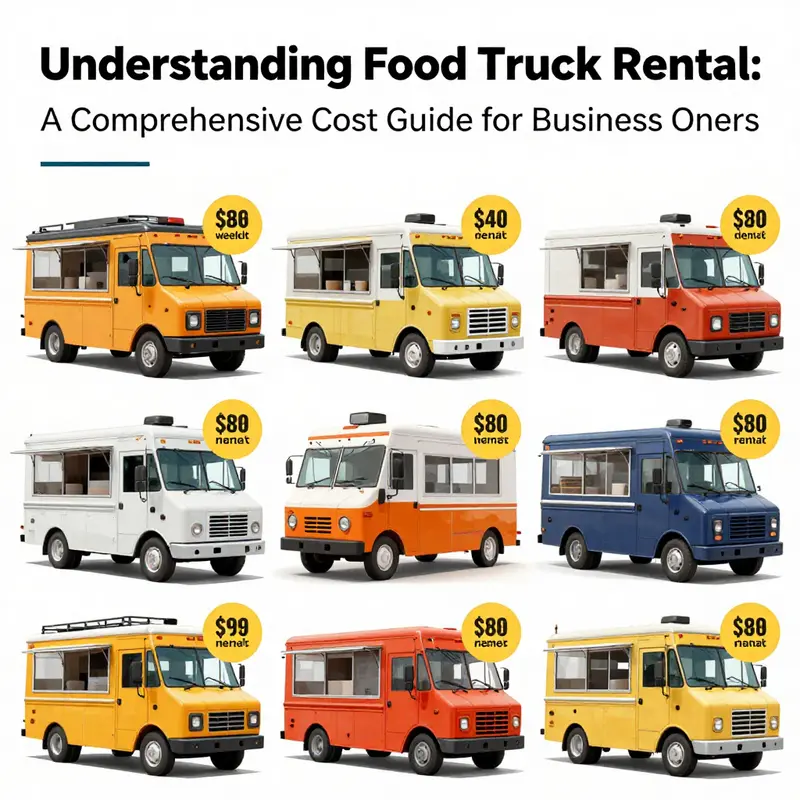 An overview of weekly rental costs for various food trucks.