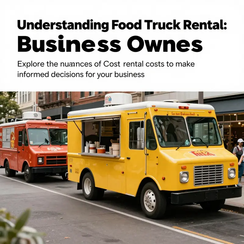 A colorful depiction of various food trucks parked in an urban area, symbolizing the food truck rental industry.