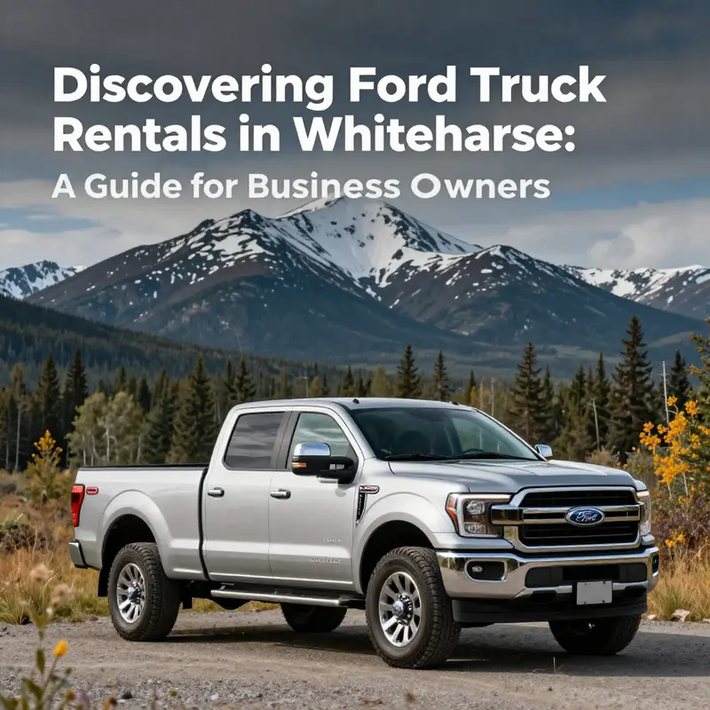 Exploring the available Ford truck rentals in the stunning landscape of Whitehorse.