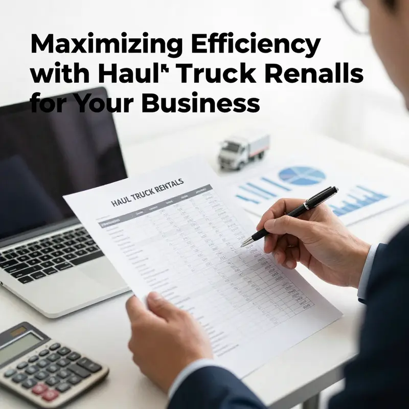 A variety of haul trucks available for rental, highlighting different sizes and specifications for business use.
