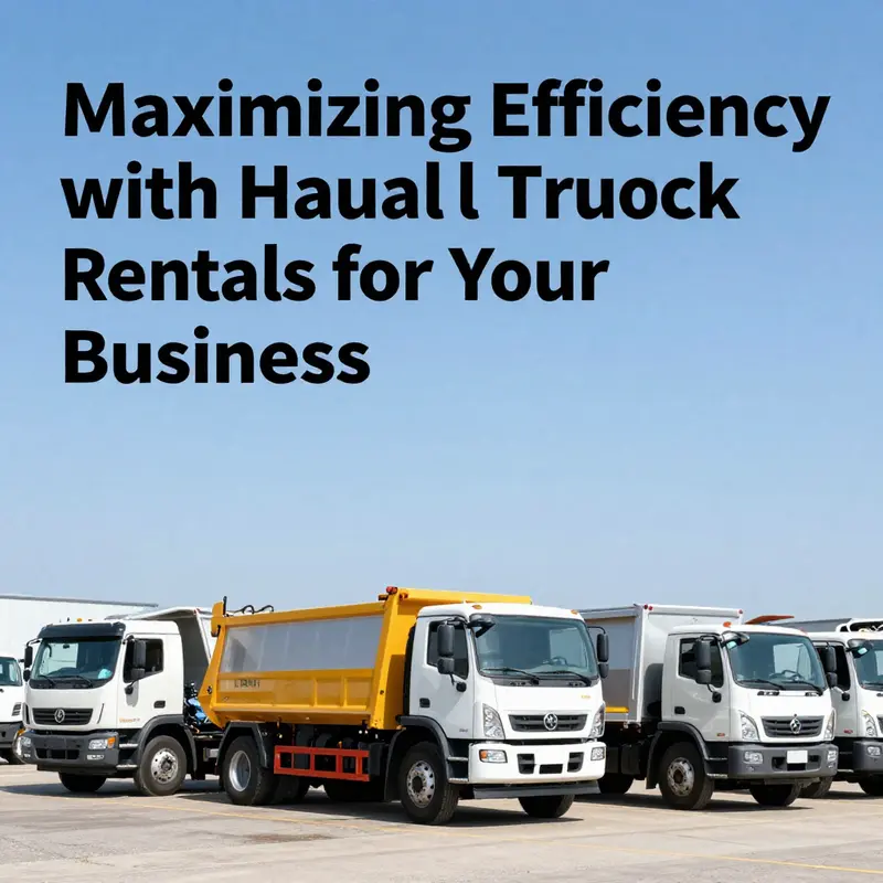 A variety of haul trucks available for rental, highlighting different sizes and specifications for business use.