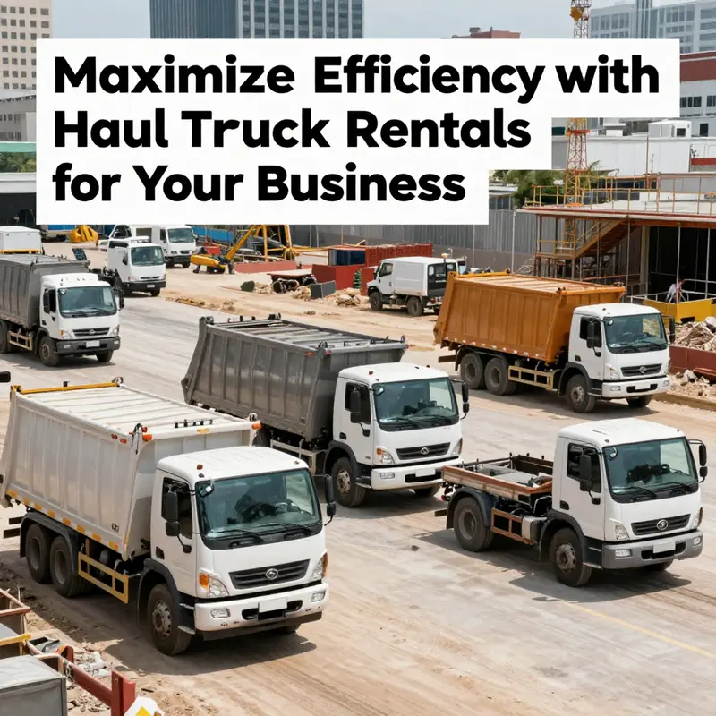 Dynamic construction site featuring multiple haul trucks in action, highlighting their essential role in business logistics.