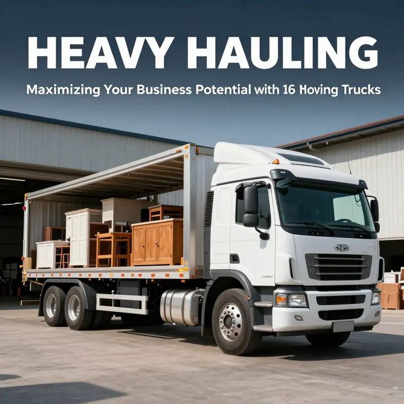 A 16-ton moving truck loaded for heavy hauling operations.