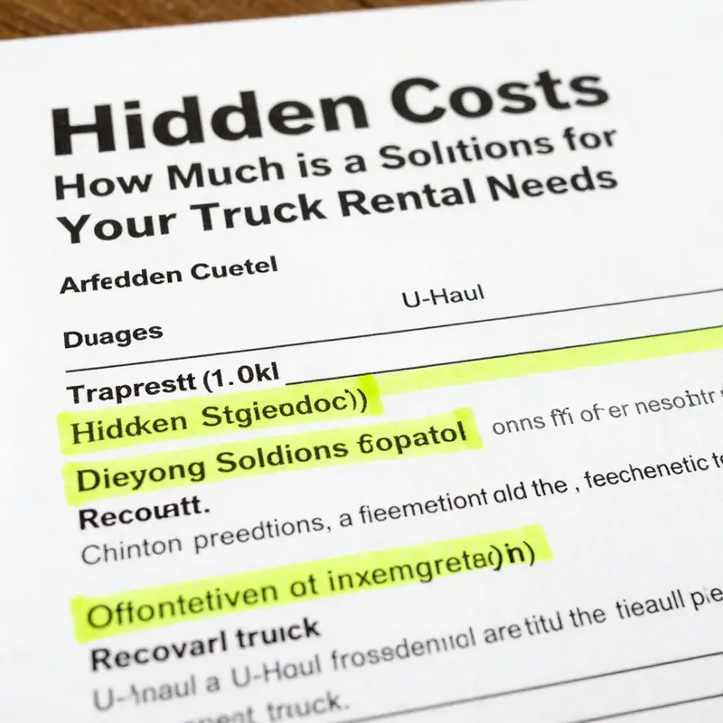 An overview of U-Haul truck rentals highlighting the financial commitment involved.