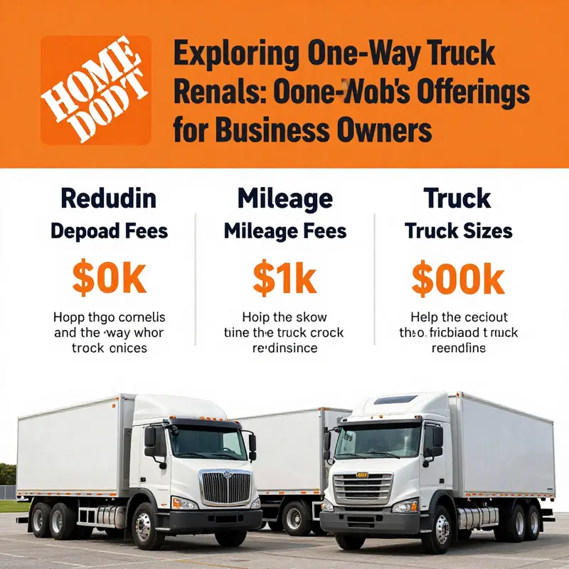 Home Depot offers various truck sizes for convenient one-way rentals tailored for business needs.