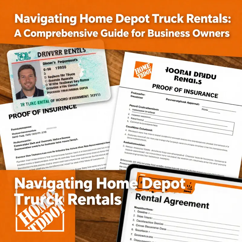 Detailed invoice illustrating the pricing structure for renting trucks at Home Depot.