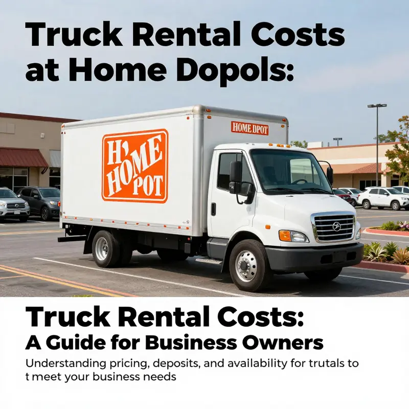 A Home Depot truck displayed in a business park, indicating its role in facilitating business operations.